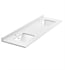 Fresca 73" Countertop with Undermount Double Sink - White Quartz | 1-Hole Faucet Drilling